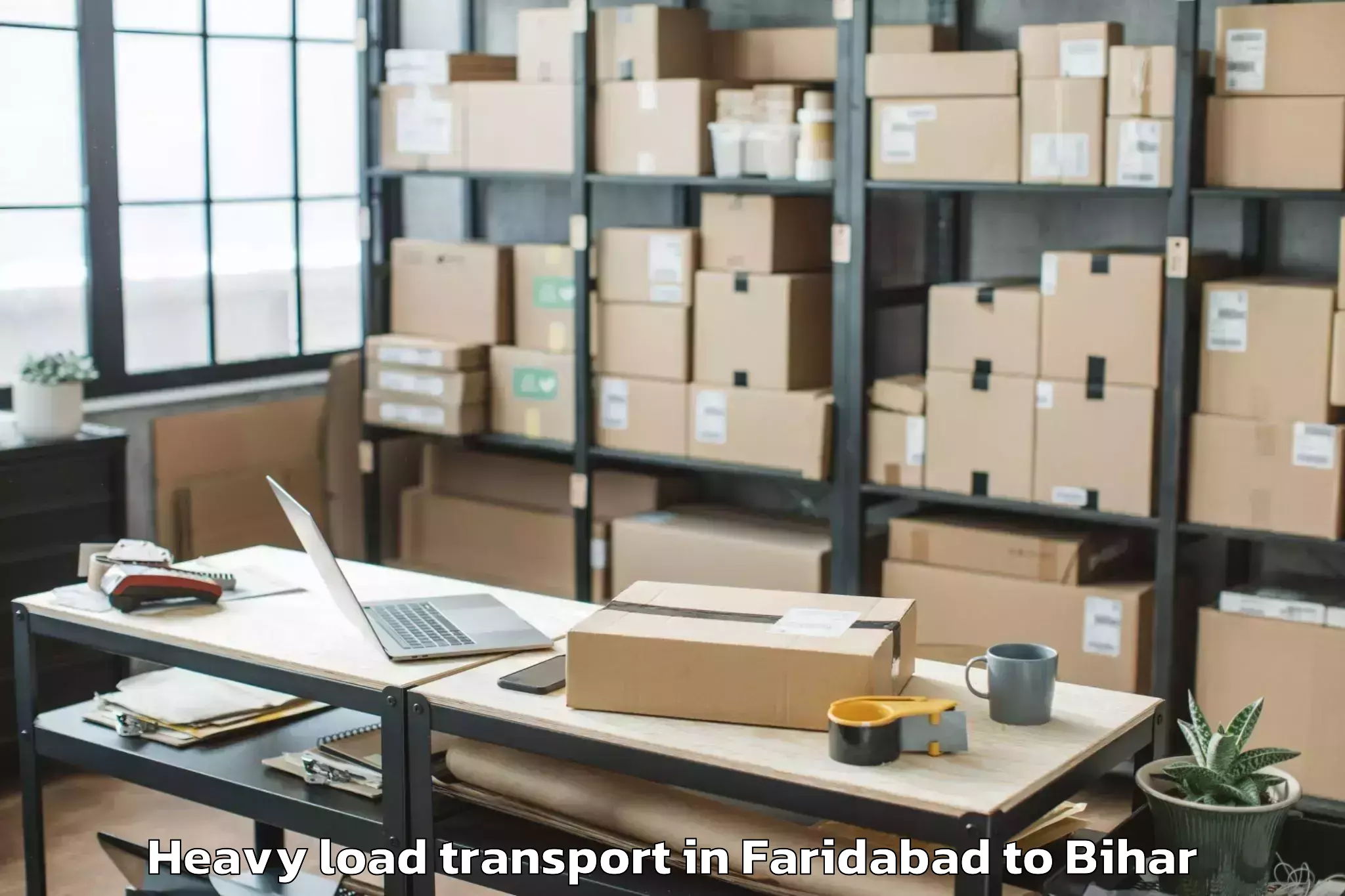 Top Faridabad to Majhaulia Heavy Load Transport Available